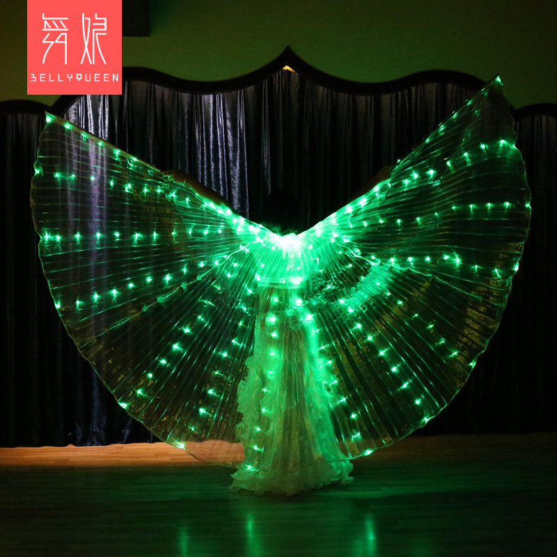 isis wings color change lights 420 Leds Light Up Leds Dance Capes With Telescopic Stick